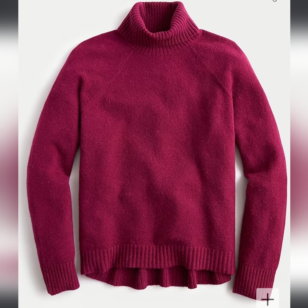 J. Crew Turtleneck sweater in Supersoft yarn in Warm Burgundy size Large
